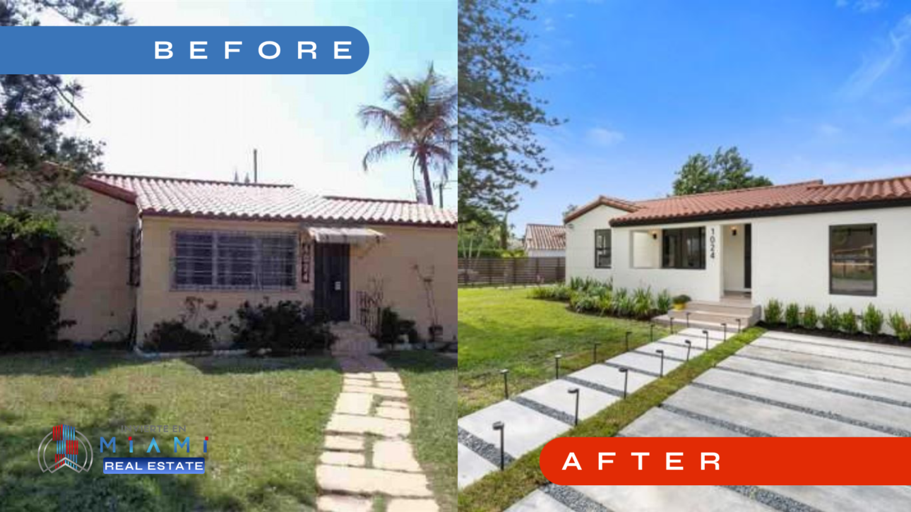 La misma casa de South Miami antes y después de una rehabilitación integral
